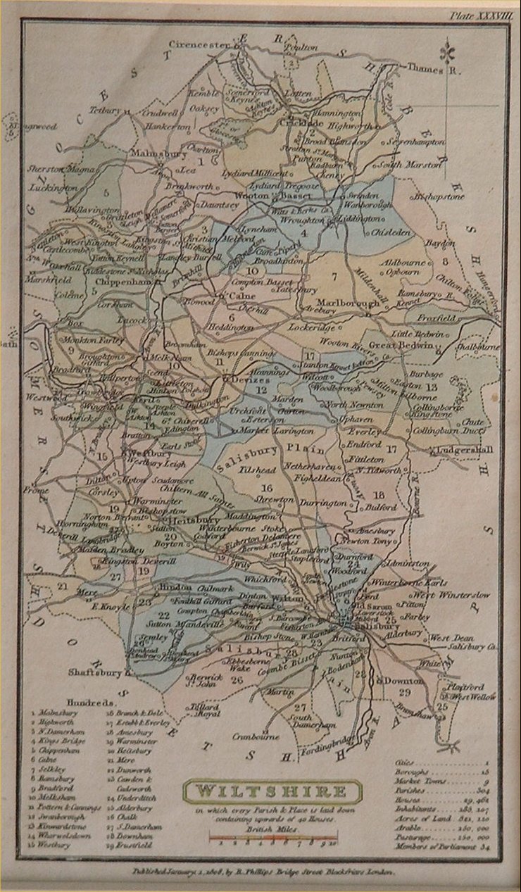 Map of Wiltshire - Cooper